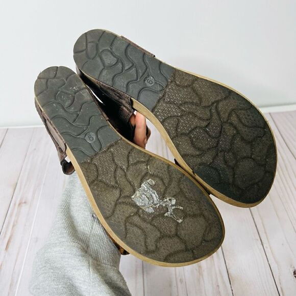 Natural Reflections Women's Brown Leopard Wedge Shoe Size 9 - Picture 6 of 9